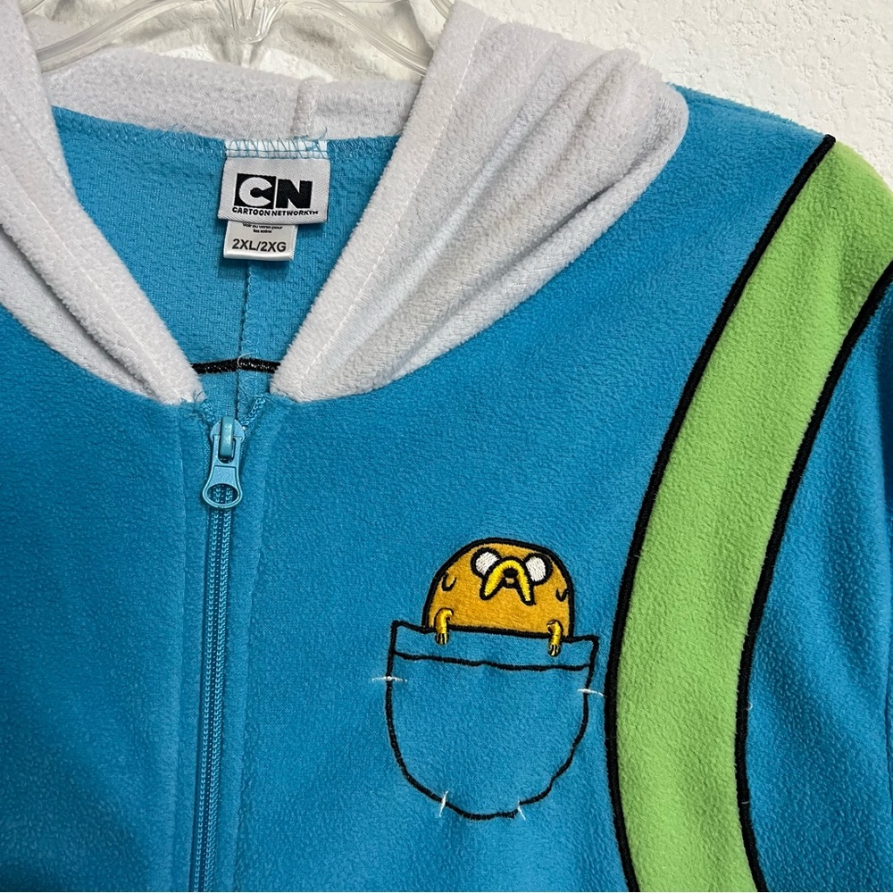 Adventure Time Finn the Human Cartoon Network Fleece Onesie Costume Unisex 2XL - Picture 15 of 16